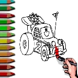 BTS Racing Car Coloring