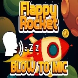 Flappy Rocket Playing with Blowing to Mic