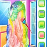 Princess Fashion Rainbow Hairstyle Design