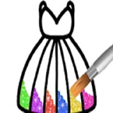 Princess Glitter Coloring - For Kids