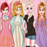 Princess Paper Doll Style Dress Up