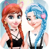 elsa and anna Dress Up Makeup