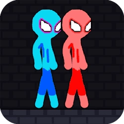 Red and Blue Stickman Rope